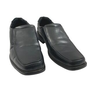 Robert David Slip On Loafers Mens Size 12  Black Square Toe‎ Dress Shoes